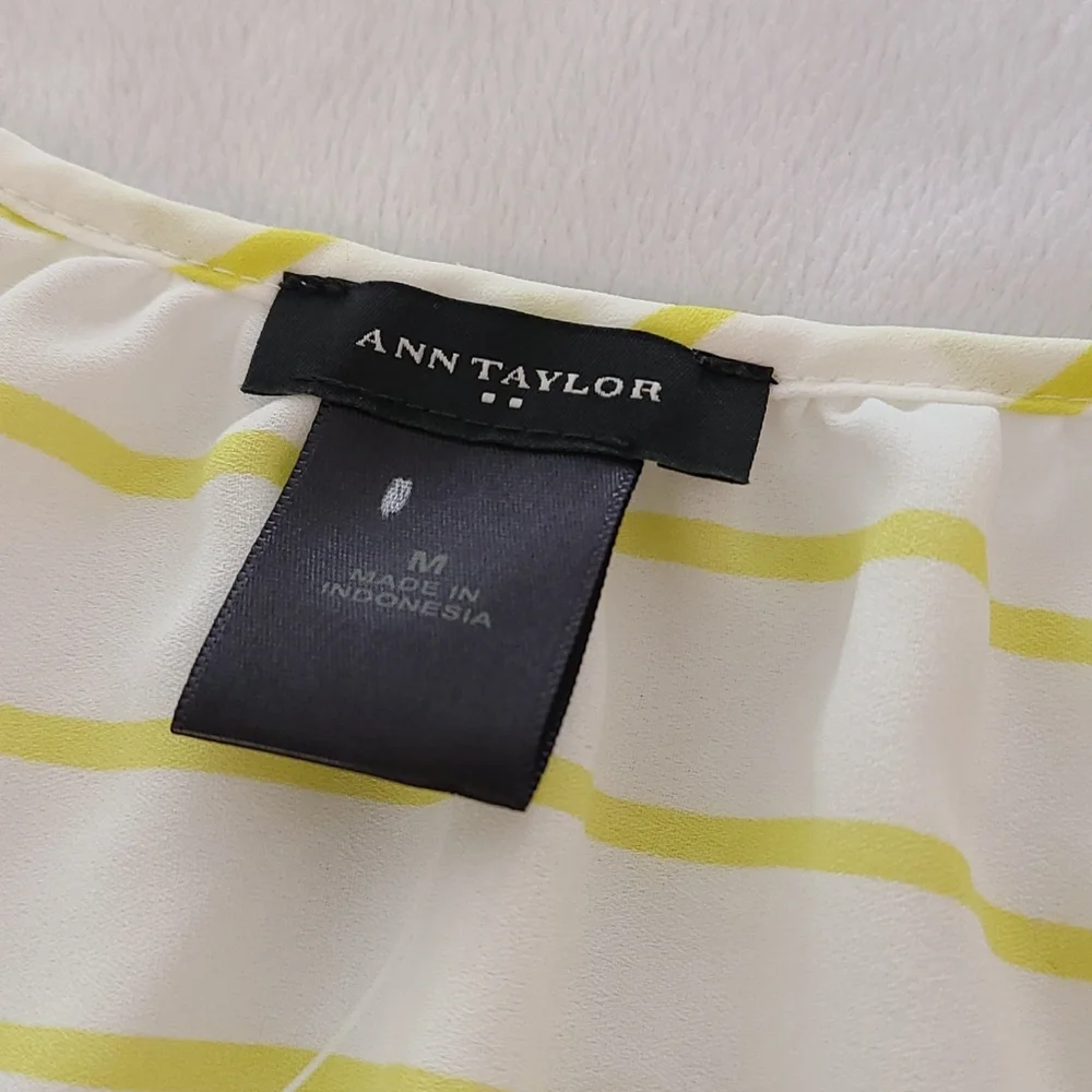 ANN TAYLOR Stripped Tank Top With Pockets - Picture 9 of 13